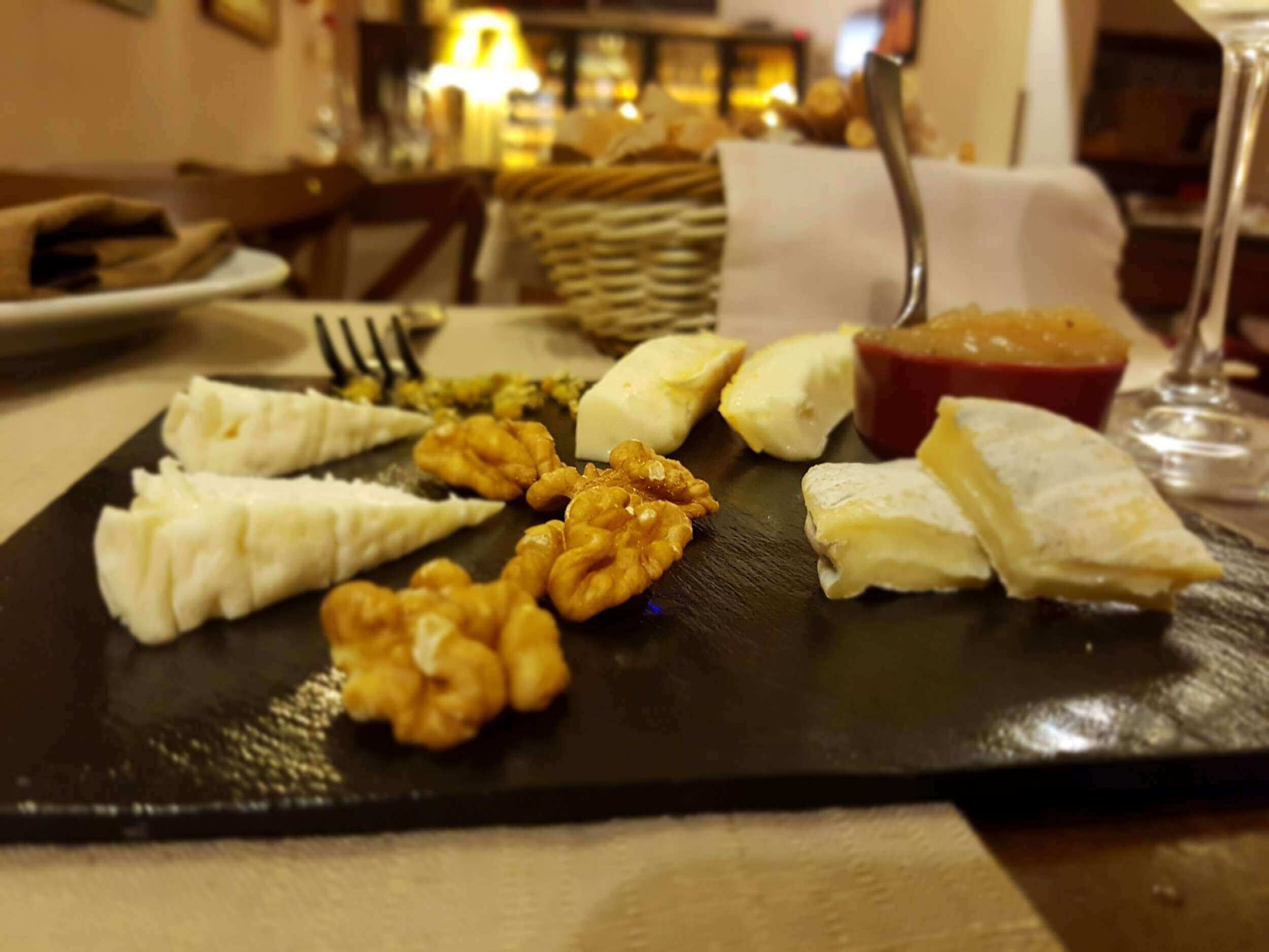 Platter of cheese