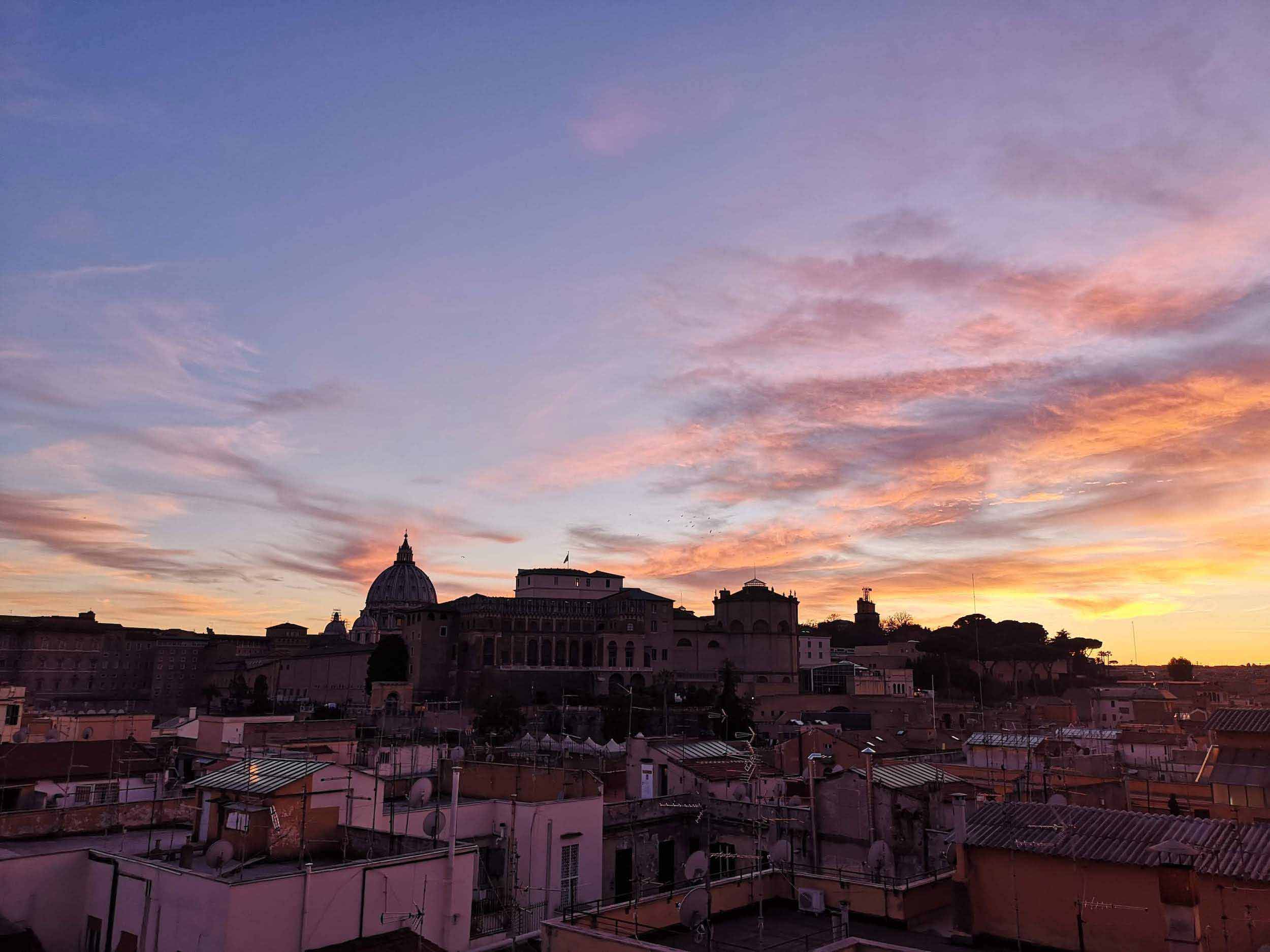 The Vatican with a stunning Sunset in Rome