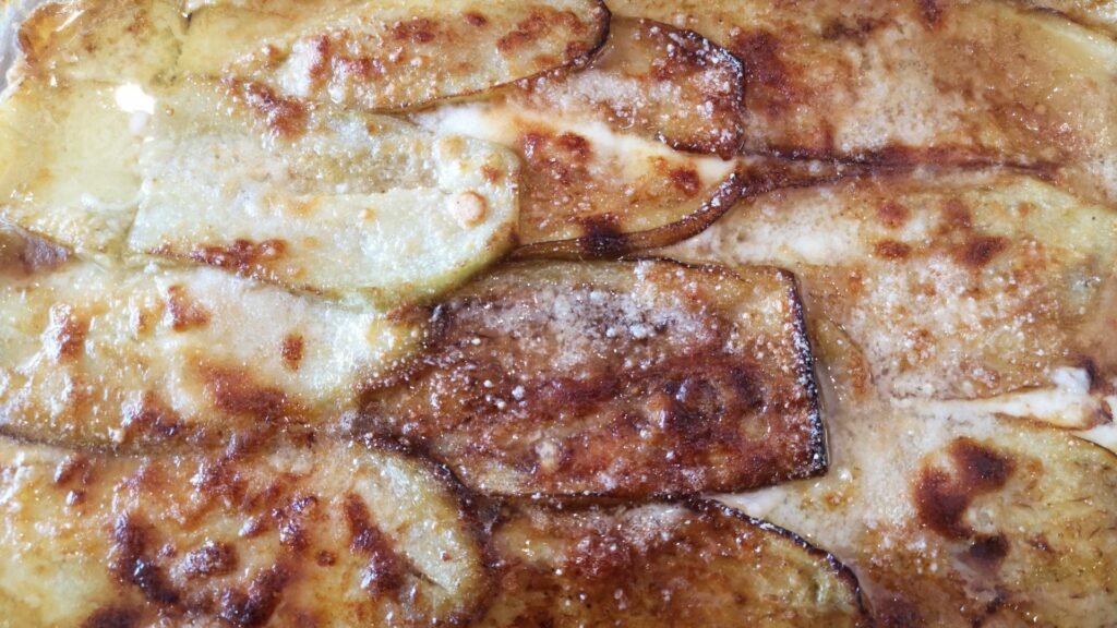White Eggplant Parmigiana Without Tomatos Recipe